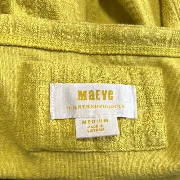 Anthropologie MAEVE Callie Yellow side button Tank Top Size M NEW - Picture 7 of 10
